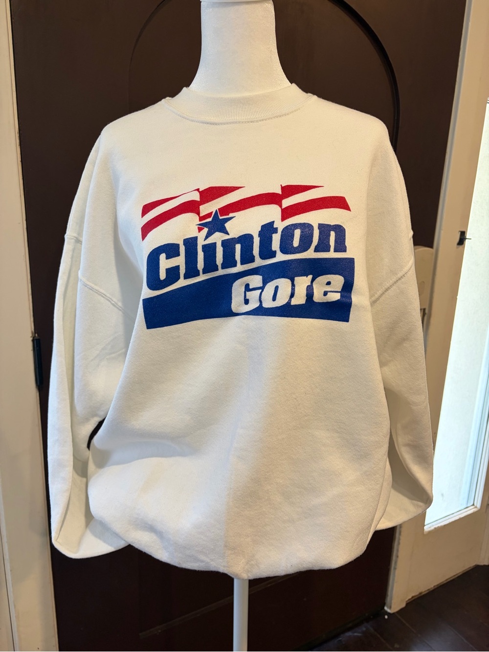 Authentic vintage Clinton/Gore campaign sweatshirt 1992